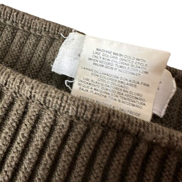 Vintage Y2k Green Ribbed Long Sleeve Sweater Slouchy grandpa size M oversized - Picture 6 of 11